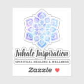 Waterverf Mandala Metafysisch Spirituele Logo Sticker (Vel)