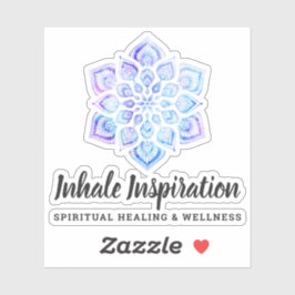 Waterverf Mandala Metafysisch Spirituele Logo Sticker