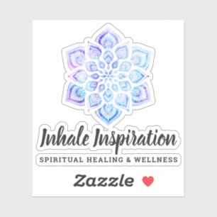 Waterverf Mandala Metafysisch Spirituele Logo Sticker