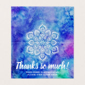 Waterverf Mandala Metaphysical Hartelijk dank Kaart (Buitenkant ongevouwen)