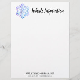 Waterverf Mandala Metaphysical Spiritueel Yoga Briefhoofd