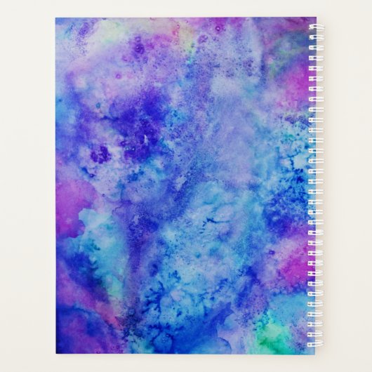 Waterverf Mandala Metaphysical Spiritueel Yoga Planner (Achterkant)