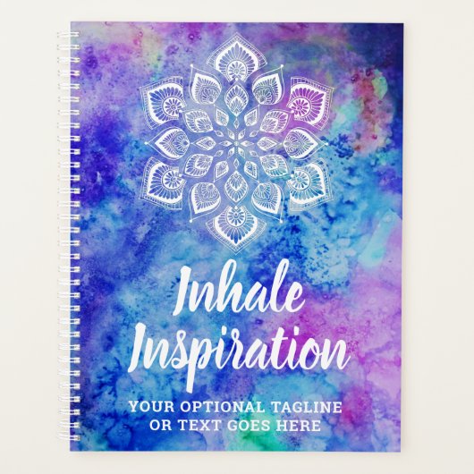Waterverf Mandala Metaphysical Spiritueel Yoga Planner (Voorkant)