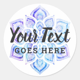 Waterverf Mandala Metaphysical Spiritueel Yoga Ronde Sticker