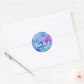 Waterverf Mandala Metaphysical Spiritueel Yoga Ronde Sticker (Envelop)