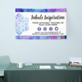 Waterverf Mandala Metaphysical Spiritueel Yoga Spandoek (Beurs)