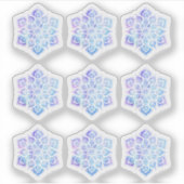 Waterverf Mandala Metaphysical Spiritueel Yoga Sticker (Voorkant)