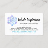 Waterverf Mandala Metaphysical Spiritueel Yoga Visitekaartje (Achterkant)