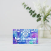 Waterverf Mandala Metaphysical Spiritueel Yoga Visitekaartje (Staand voorkant)