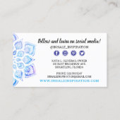 Waterverf Mandala Metaphysical Yoga Social Media Visitekaartje (Achterkant)