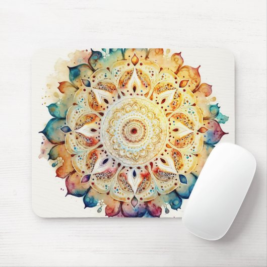 Waterverf Mandala Muismat (Met muis)