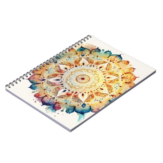 Waterverf Mandala Notitieboek (Linkerzijde)