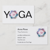 *~* Waterverf Mandala OM Aum Lotus Yoga Docent Visitekaartje (Voorkant / Achterkant)