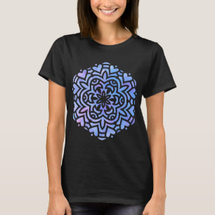 Waterverf Mandala Paarse en Blauw T-shirt
