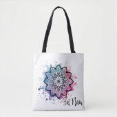Waterverf Mandala Sat Nam Canvas tas (Voorkant)