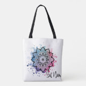 Waterverf Mandala Sat Nam Canvas tas (Achterkant)