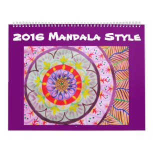 Waterverf Mandala Style Kalender