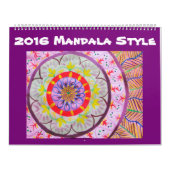 Waterverf Mandala Style Kalender (Hoes)