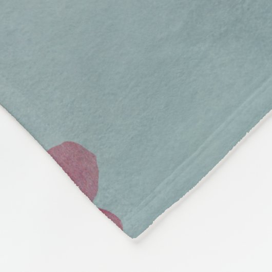 Waterverf Maneki-neko kat onder bloeiende sakura Fleece Deken (Hoek)