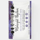 Waterverf manen maancyclus Galaxy Sky Energy Spandoek (Verticaal)