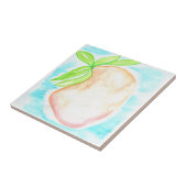 Waterverf Mango Hand Painted Tropical Kitchen Tegeltje (Zijkant)