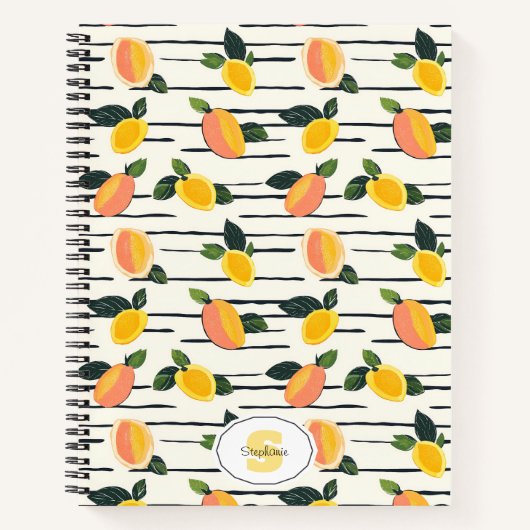 Waterverf mango met groene bladeren (2) notitieboek (Voorkant)