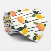 Waterverf mango met groene bladeren (2) stropdas (Opgerold)