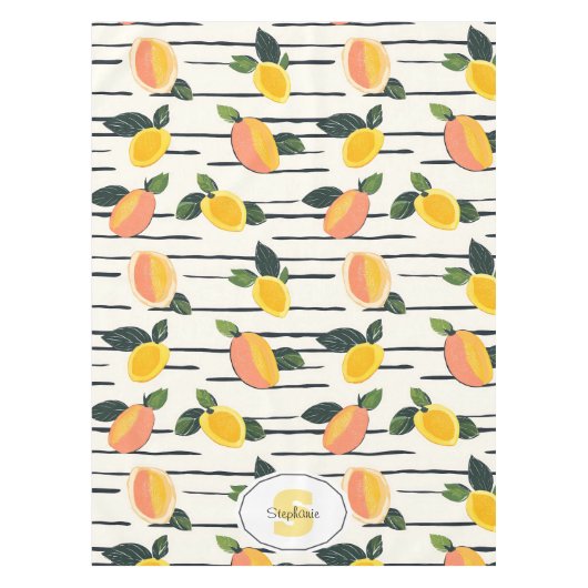 Waterverf mango met groene bladeren (2) tafelkleed (Voorkant)