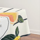 Waterverf mango met groene bladeren (2) tafelkleed (Voorbeeld)