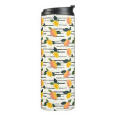Waterverf mango met groene bladeren (2) thermosbeker (Gedraaid links)