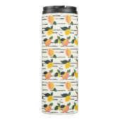 Waterverf mango met groene bladeren (2) thermosbeker (Achterkant)