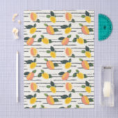 Waterverf mango met groene bladeren (2) tissuepapier (Craft)