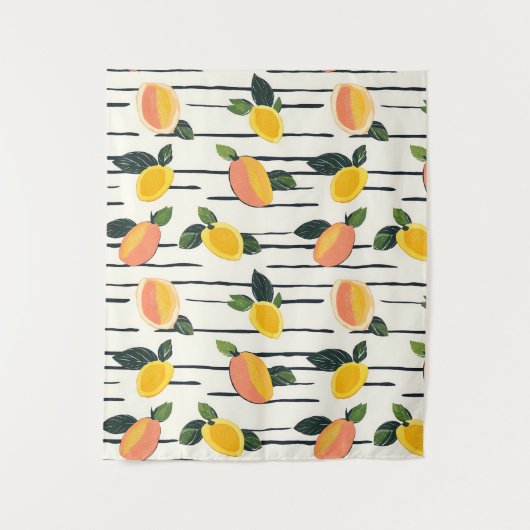 Waterverf mango met groene bladeren (2) wandkleed (Voorkant)