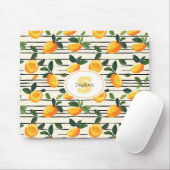 Waterverf mango met groene bladeren muismat (Met muis)