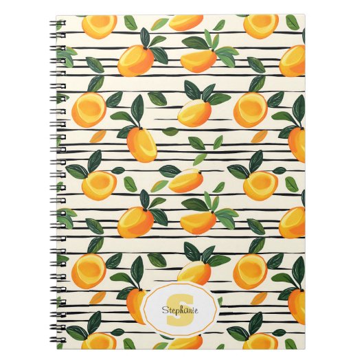 Waterverf mango met groene bladeren notitieboek (Voorkant)