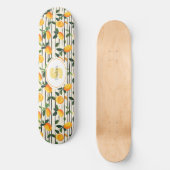 Waterverf mango met groene bladeren persoonlijk skateboard (Voorkant)