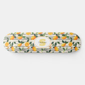 Waterverf mango met groene bladeren persoonlijk skateboard (Horizontaal)