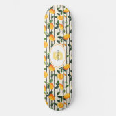 Waterverf mango met groene bladeren persoonlijk skateboard (Voorkant)