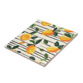 Waterverf mango met groene bladeren tegeltje (Zijkant)