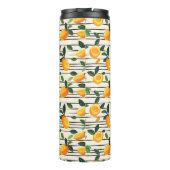 Waterverf mango met groene bladeren thermosbeker (Achterkant)