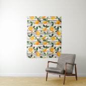 Waterverf mango met groene bladeren wandkleed (In situ)