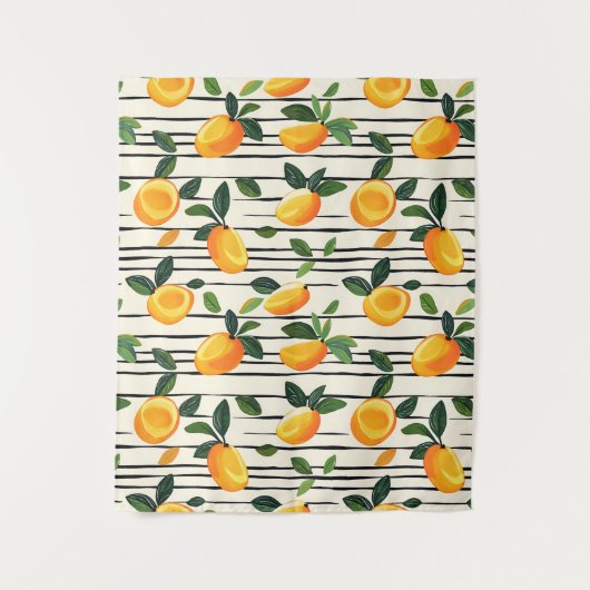 Waterverf mango met groene bladeren wandkleed (Voorkant)
