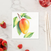 Waterverf Mango op witte achtergrond Servet (Insitu)
