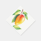 Waterverf Mango op witte achtergrond Servet (Hoek)