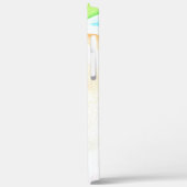 Waterverf Mango Oranje Blue Monogrammed Case-Mate iPhone Case (Achterkant / Links)