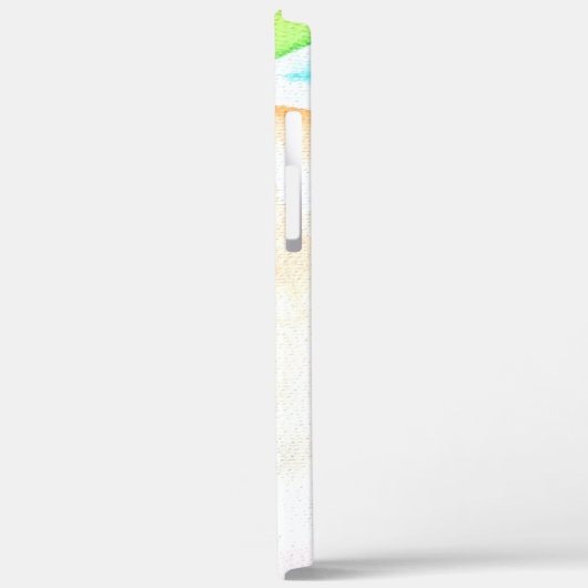 Waterverf Mango Oranje Blue Monogrammed Case-Mate iPhone Case (Achterkant / Links)