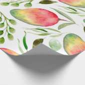 Waterverf Mango | Patroon | Vruchten Cadeaupapier (Hoek)