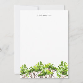 Waterverf Mangroves gepersonaliseerde notitiekaart Notitiekaartje