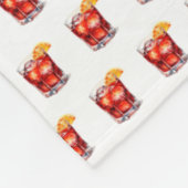 Waterverf Manhattan Cocktail Drink Fleece Deken (Hoek)