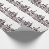 Waterverf Manhattan skyline in New York Cadeaupapier (Hoek)